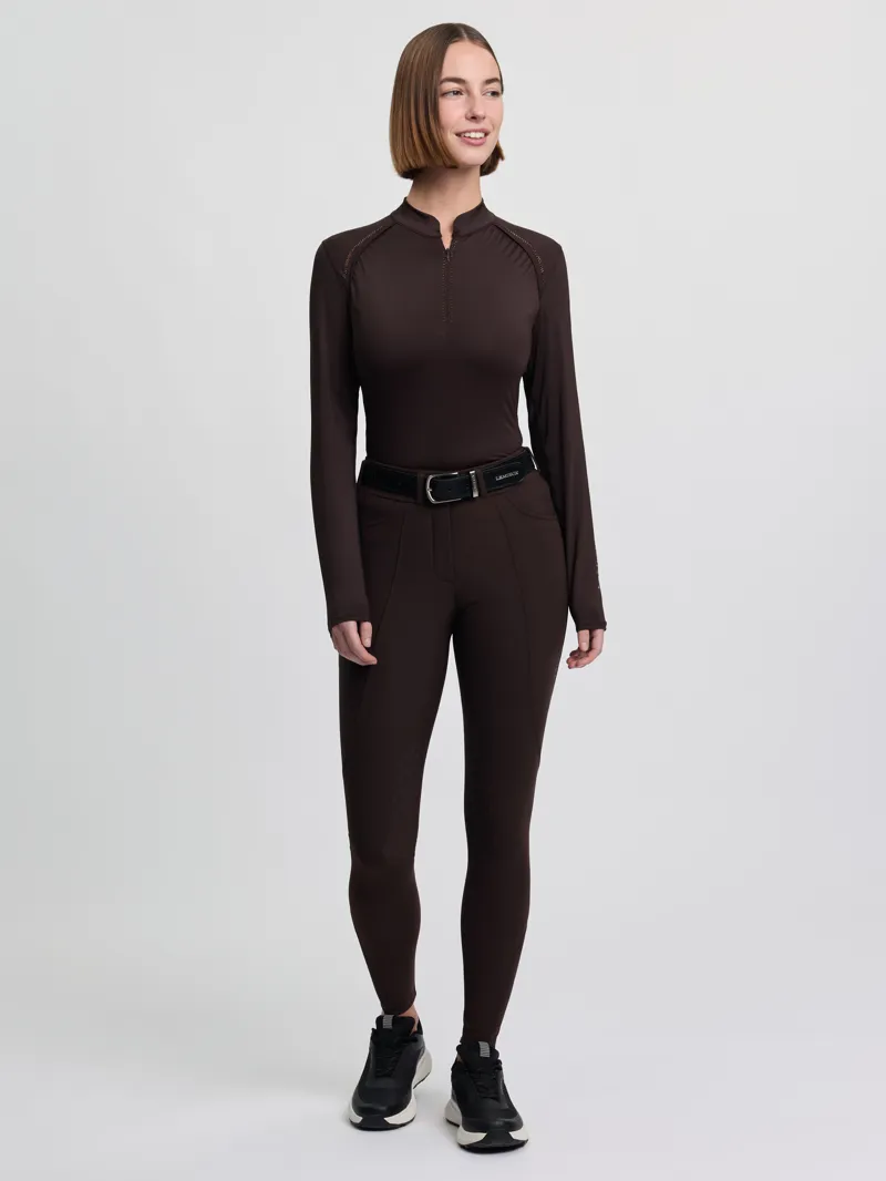 LeMieux Brilliance Knee Grip Breeches in Espresso-4