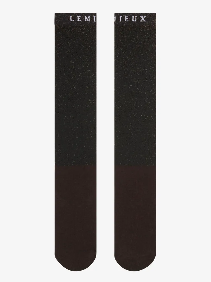 LeMieux Brilliance Competition Socks in Espresso-2