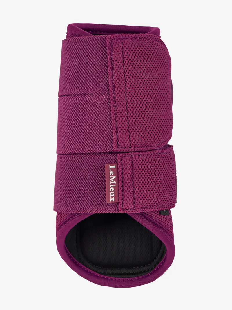 LeMieux Arika Mesh Brushing Boots in Blackberry-1