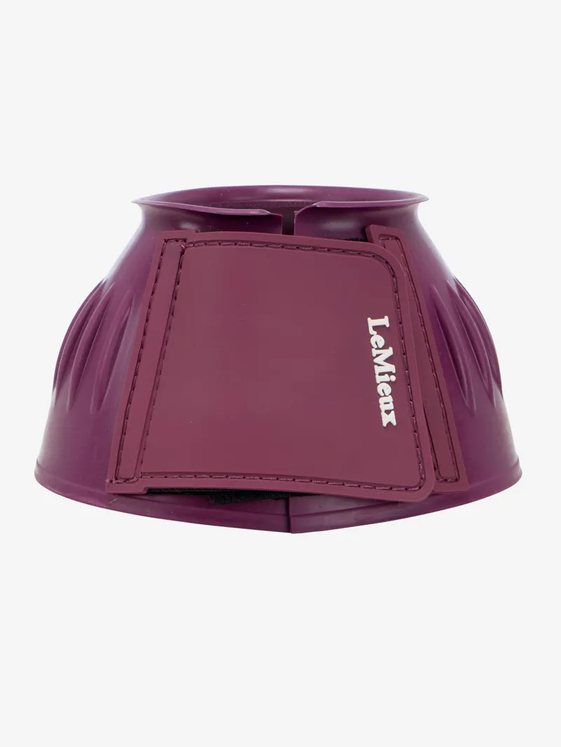 LeMieux Rubber Bell Boots in Blackberry-1