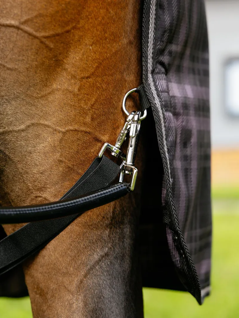 LeMieux Arika Heritage Check Turnout Rug 100g Cocoa-5