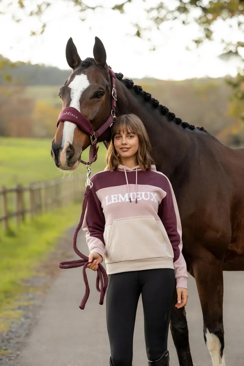LeMieux Kadie Colour Block Hoodie in Wild Rose-4