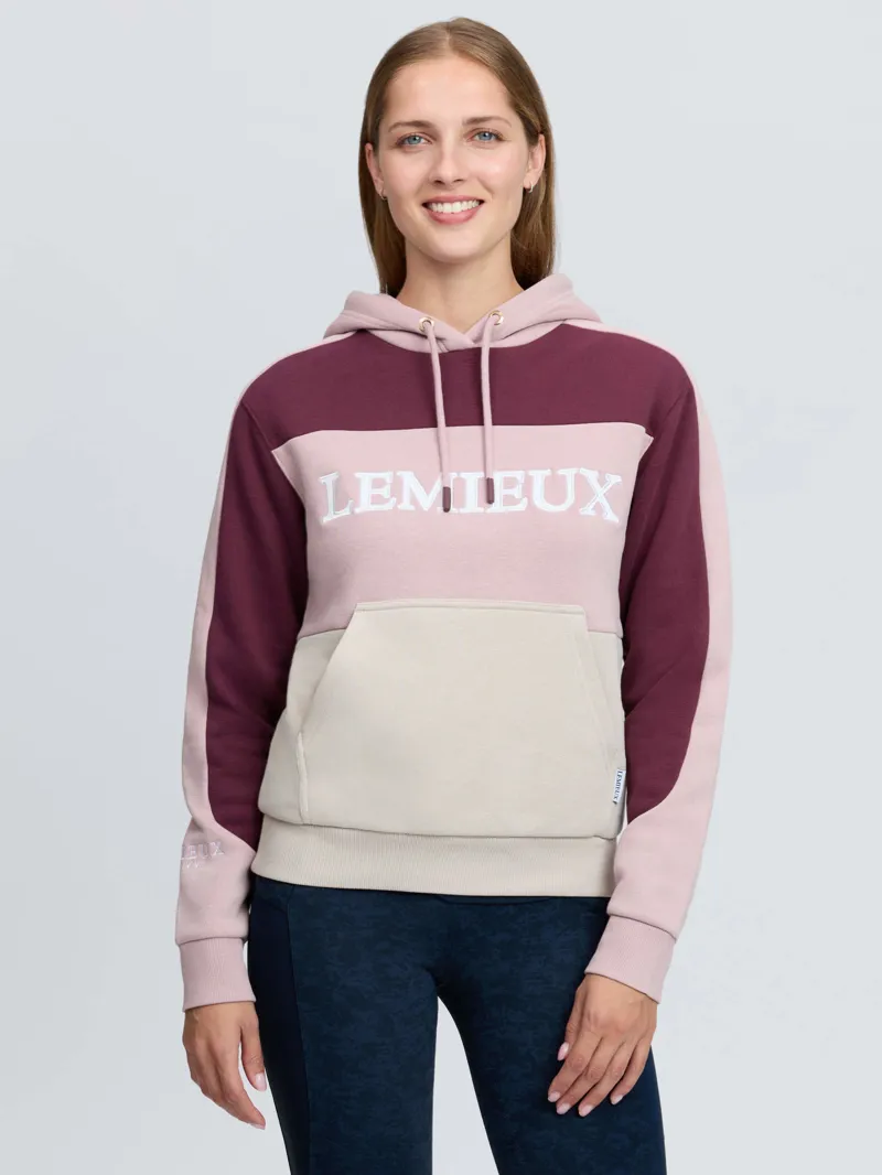 LeMieux Kadie Colour Block Hoodie in Wild Rose-1
