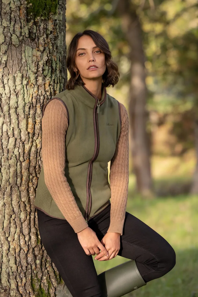 LeMieux Frankie Fleece Gilet in Willow Green-5