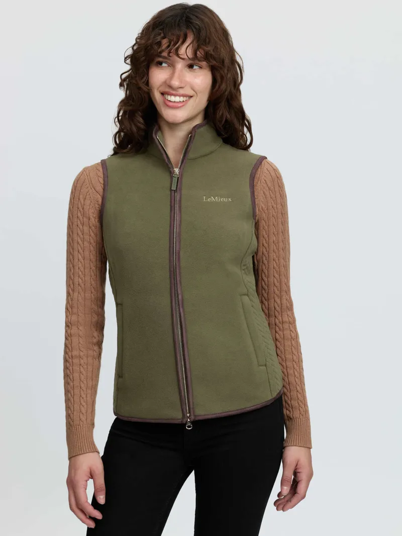 LeMieux Frankie Fleece Gilet in Willow Green
