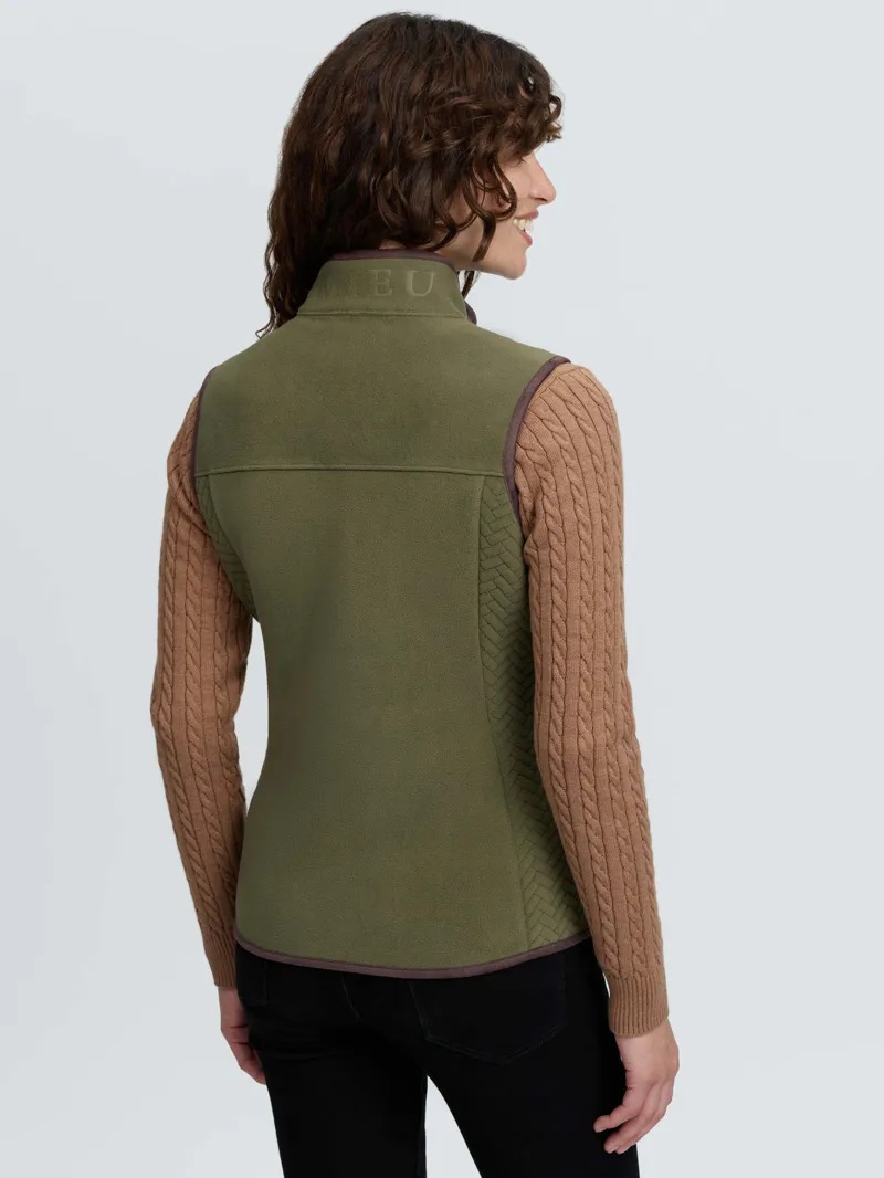 LeMieux Frankie Fleece Gilet in Willow Green-1