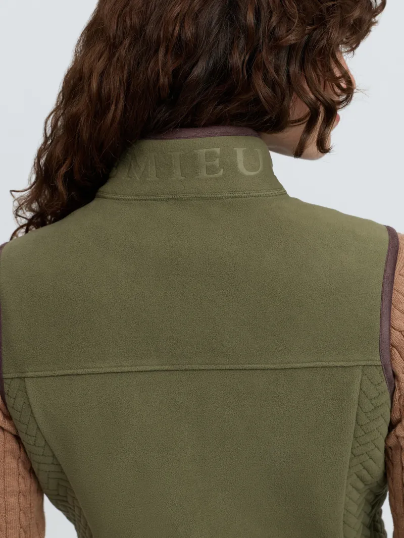 LeMieux Frankie Fleece Gilet in Willow Green-3