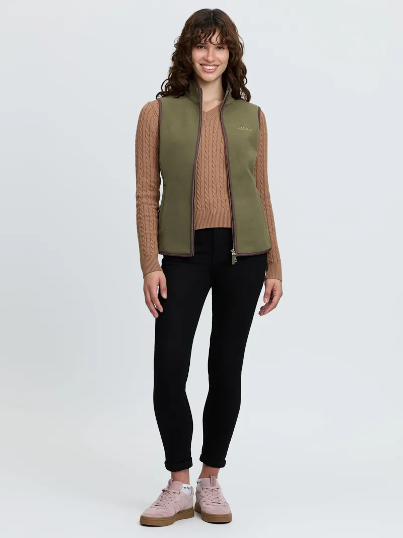 LeMieux Frankie Fleece Gilet in Willow Green-4
