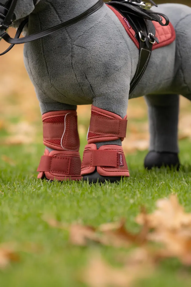 LeMieux Toy Pony Mesh Brushing Boots in Russet-2