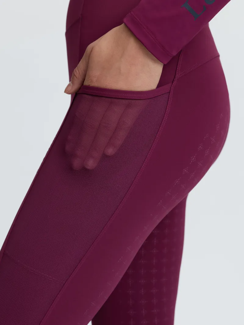 LeMieux Naomi Pull On Breeches in Blackberry-2
