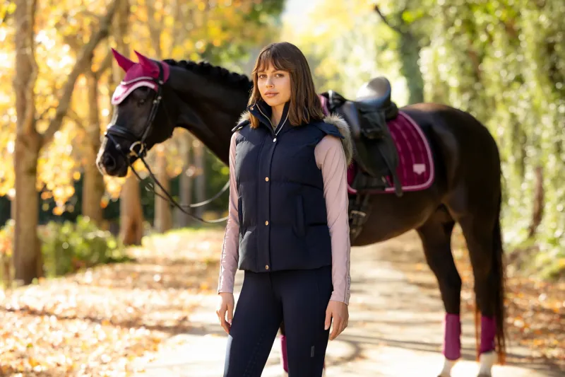 LeMieux Margot Hooded Gilet in Navy-5