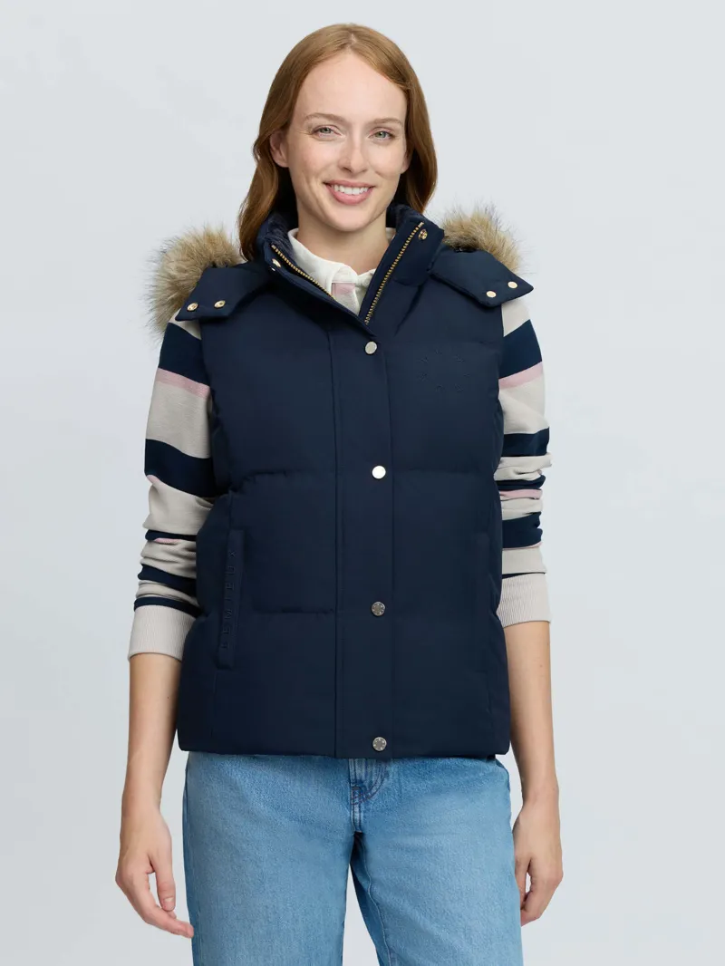 LeMieux Margot Hooded Gilet in Navy-1