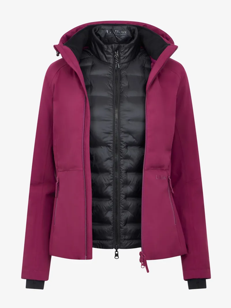 LeMieux Brooke 3 in 1 Waterproof Hybrid Jacket Blackberry