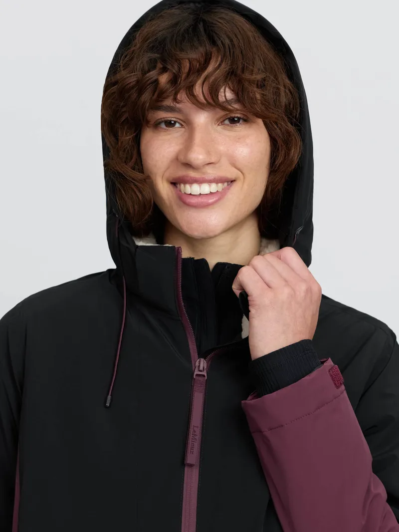 LeMieux Phoebe Half Zip Waterproof Anorak in Black and Bramble-2