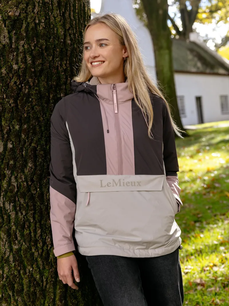 LeMieux Phoebe Half Zip Waterproof Anorak in Wild Rose-5