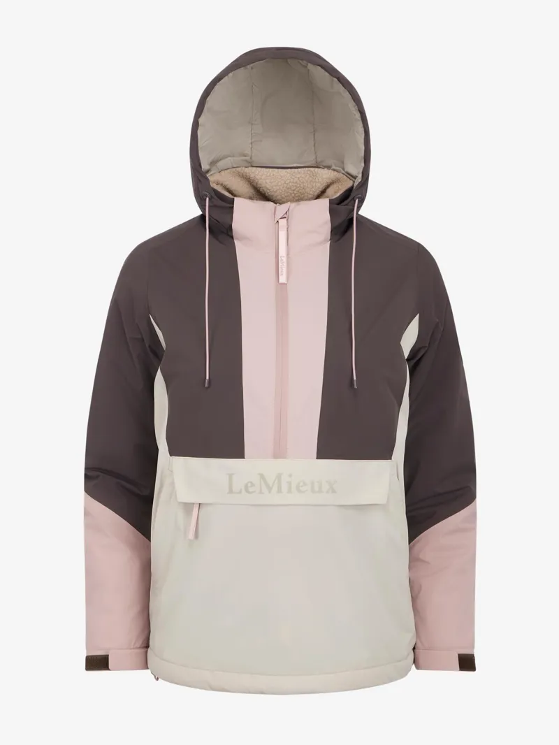 LeMieux Phoebe Half Zip Waterproof Anorak in Wild Rose