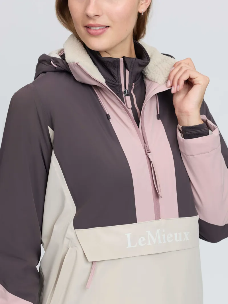 LeMieux Phoebe Half Zip Waterproof Anorak in Wild Rose-3