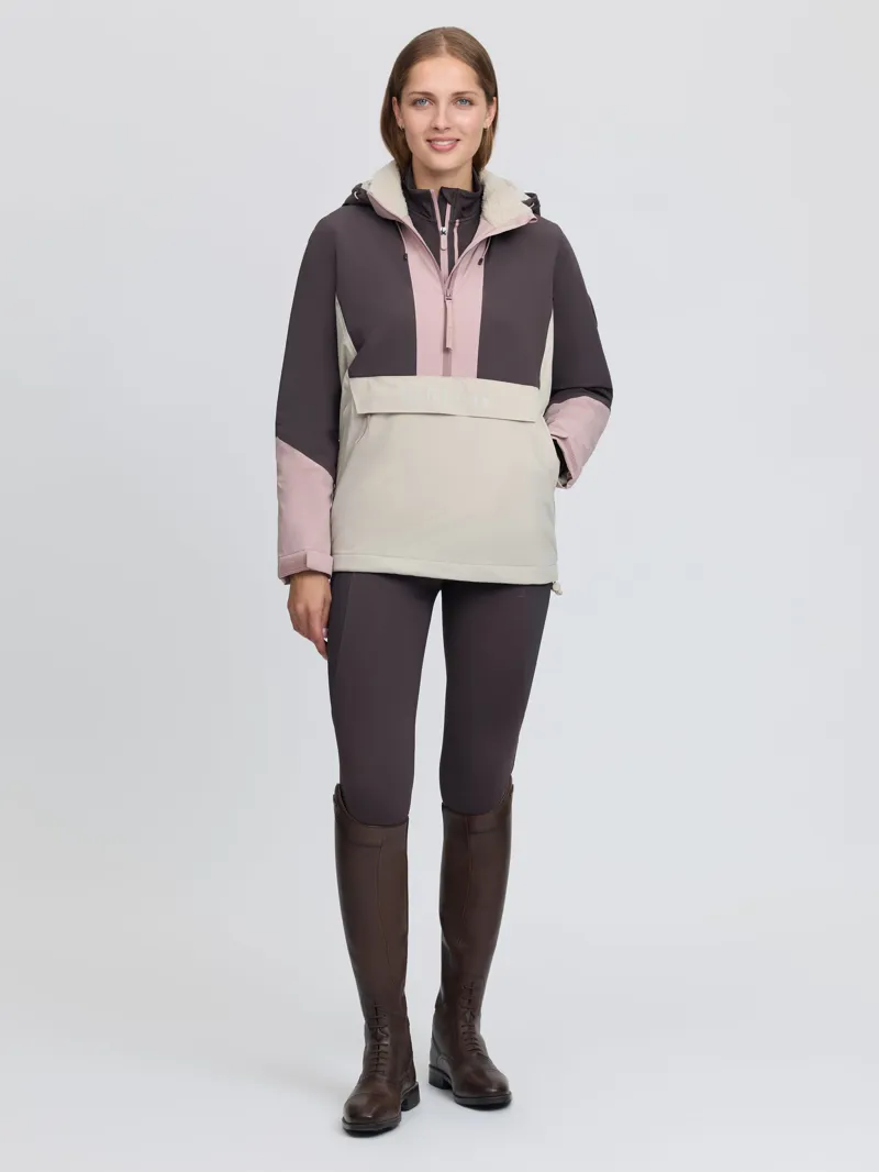 LeMieux Phoebe Half Zip Waterproof Anorak in Wild Rose-4
