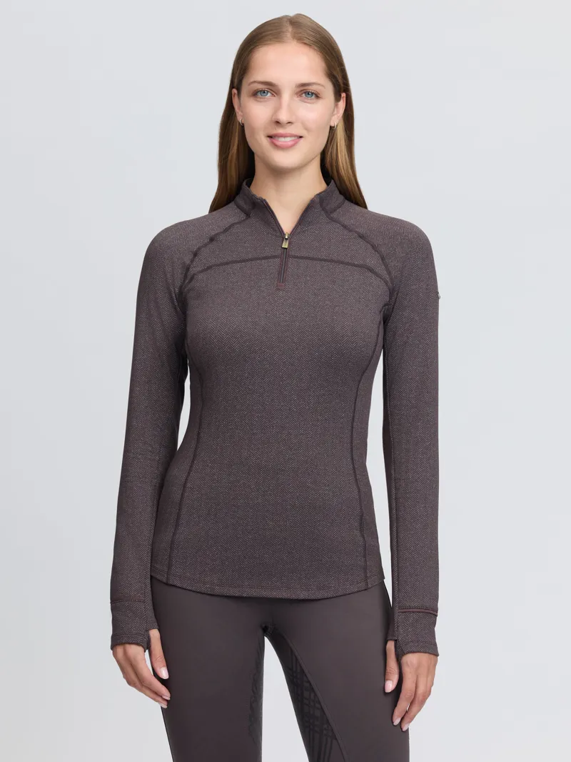 LeMieux Heritage Herringbone Base Layer Cocoa-1