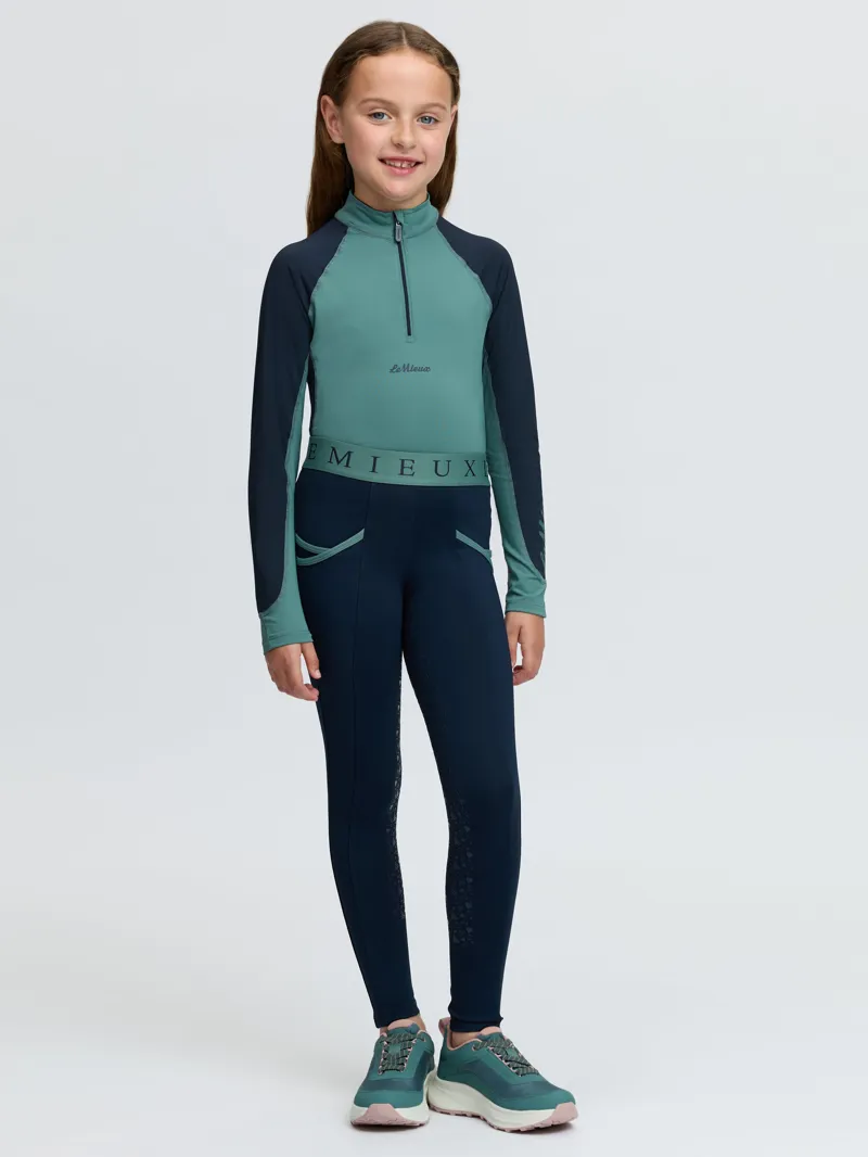  LeMieux Mini Pull On Breeches in Navy and Aloe-5