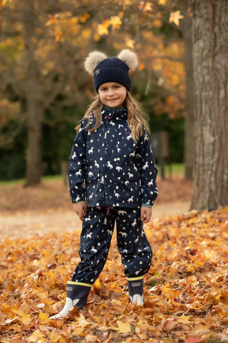 LeMieux Mini Pippin Splash Dungarees Navy-5