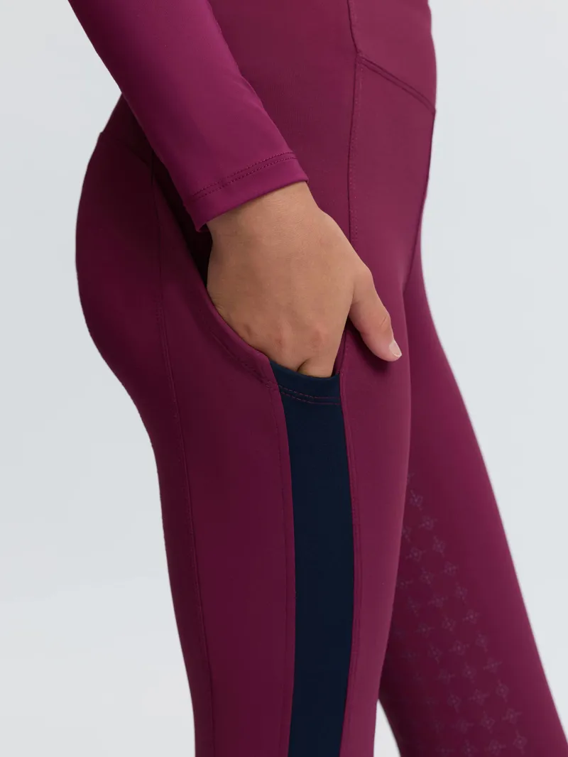  Young Rider Orla Pull On Breeches in Blackberry-3