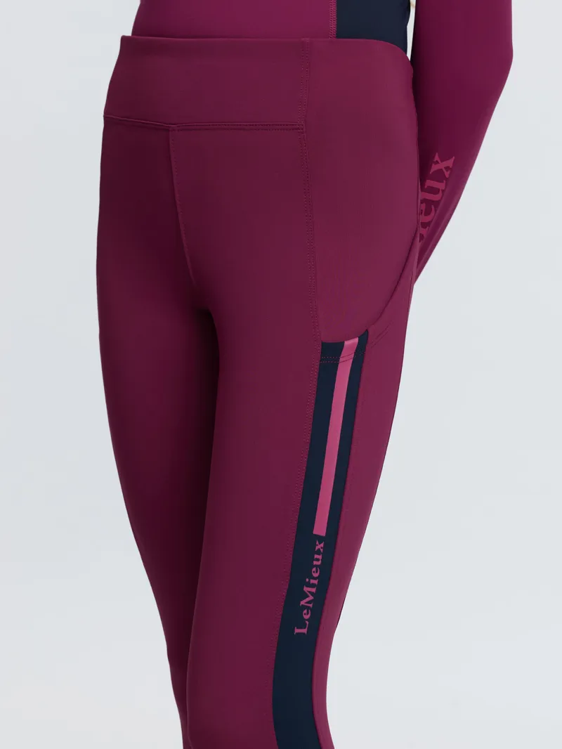  Young Rider Orla Pull On Breeches in Blackberry-4