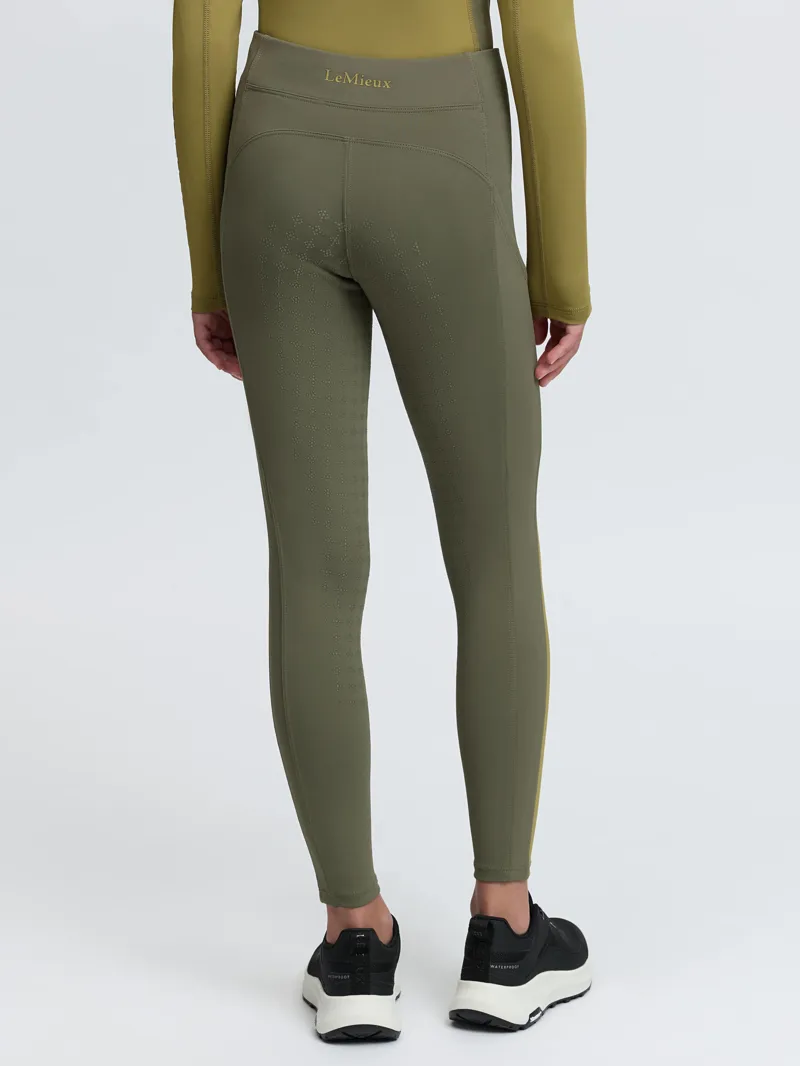Young Rider Orla Pull On Breeches in Willow Green-2