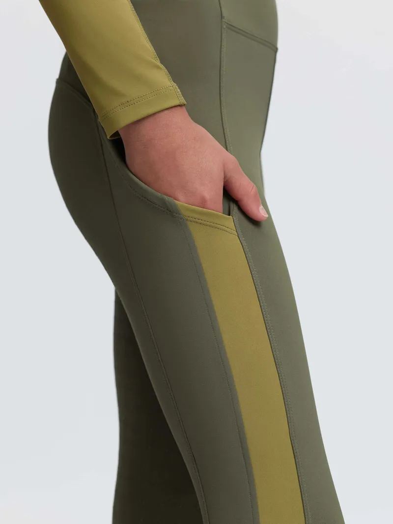 Young Rider Orla Pull On Breeches in Willow Green-3