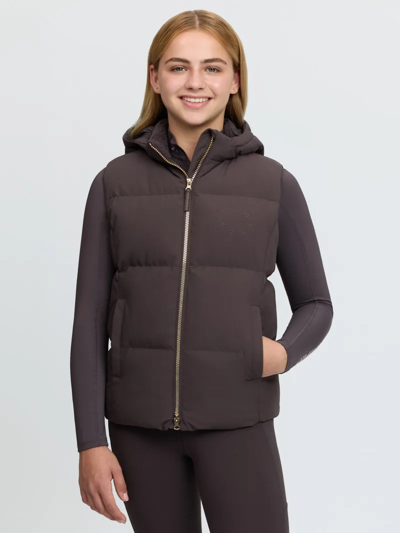 LeMieux Young Rider Joey Hooded Gilet Cocoa-2