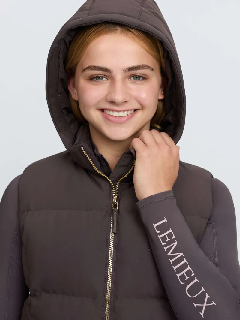 LeMieux Young Rider Joey Hooded Gilet Cocoa-3