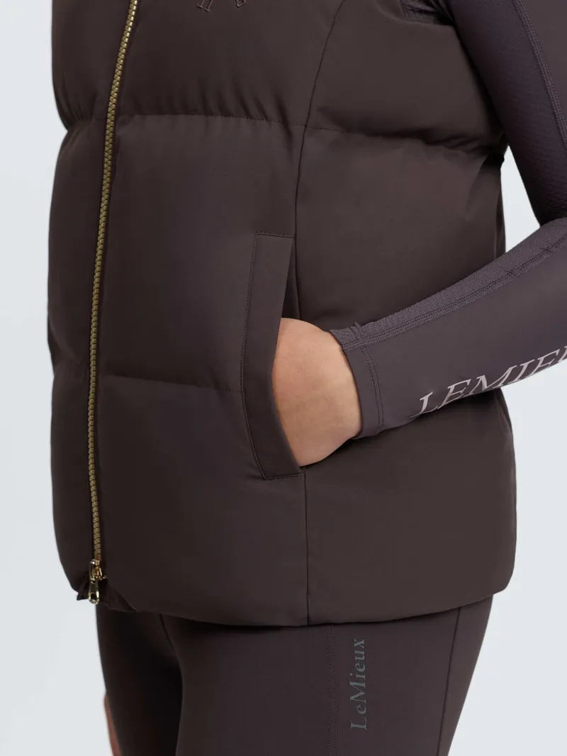 LeMieux Young Rider Joey Hooded Gilet Cocoa-6