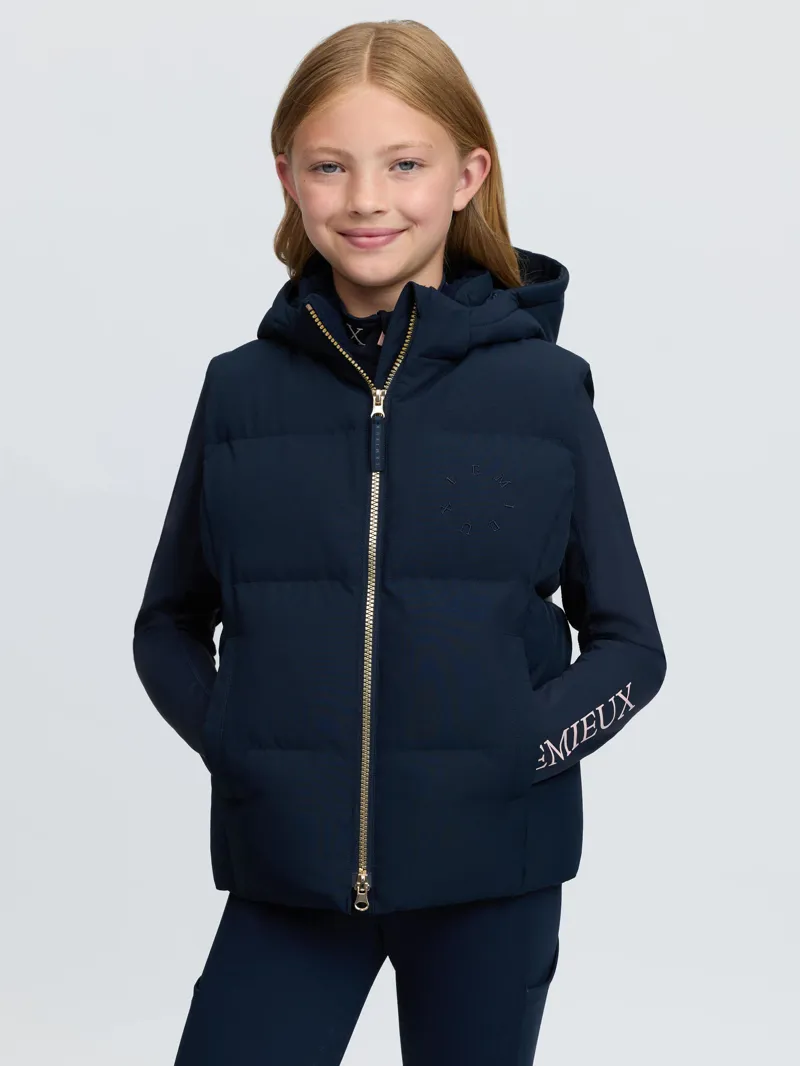 LeMieux Young Rider Joey Hooded Gilet in Navy-2