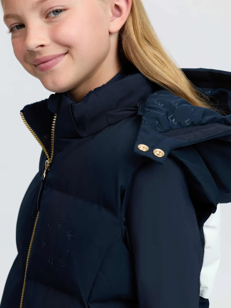 LeMieux Young Rider Joey Hooded Gilet in Navy-4