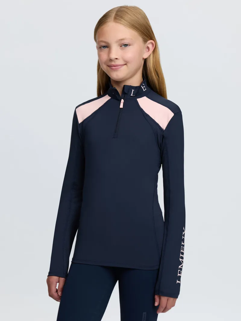LeMieux Young Rider Mia Mesh Base Layer in Navy-2