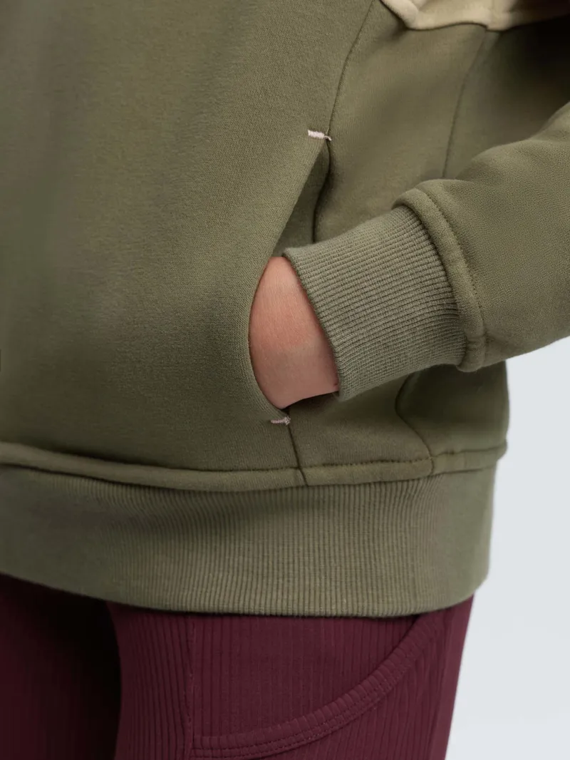 LeMieux Young Rider Viola Quarter Zip Sweat in Willow Green-3