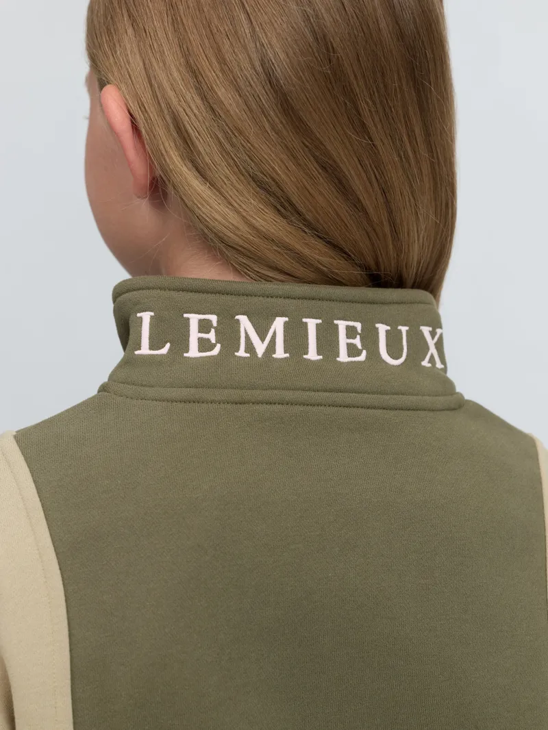 LeMieux Young Rider Viola Quarter Zip Sweat in Willow Green-5