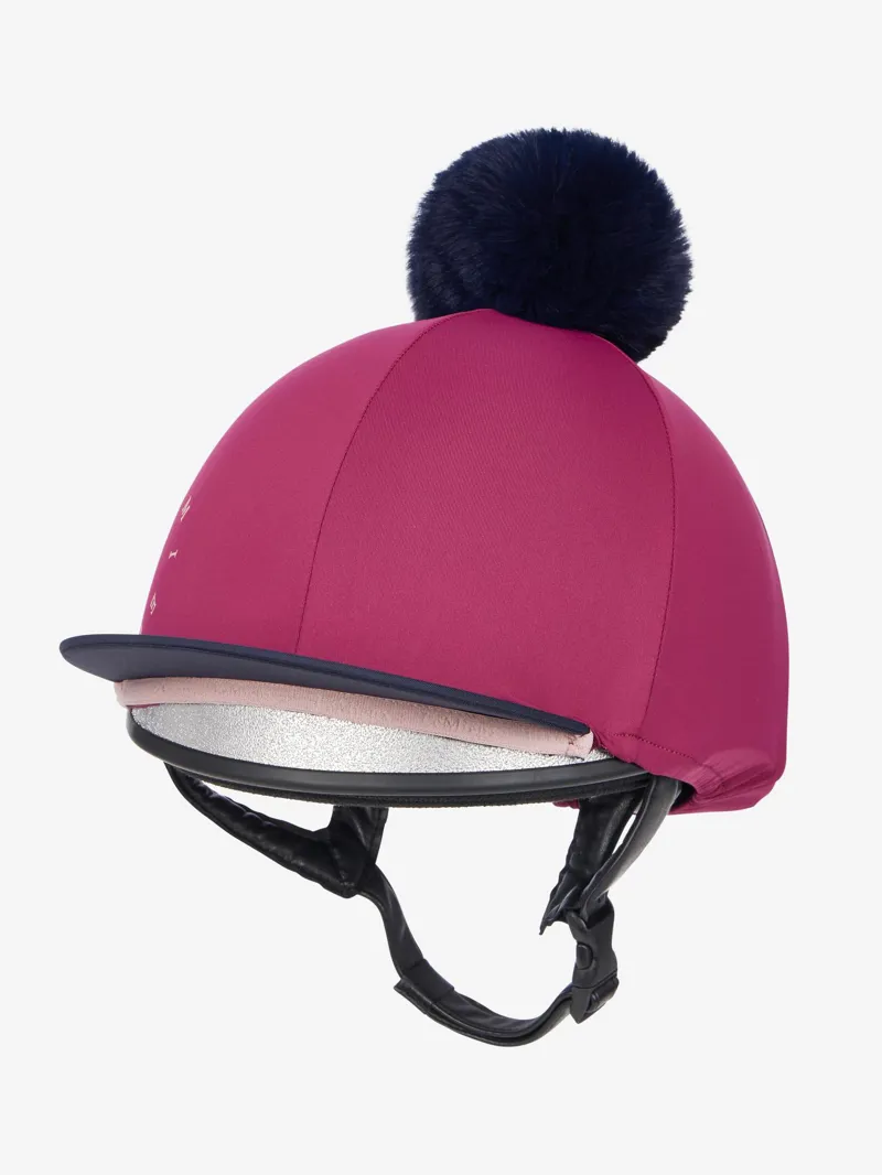 LeMieux Classique Pom Hat Silk in Blackberry-1