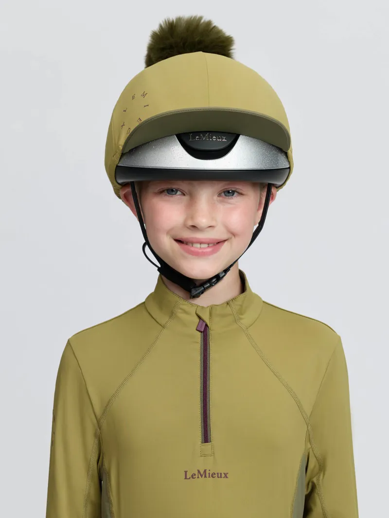  LeMieux Classique Pom Hat Silk in Gooseberry-2