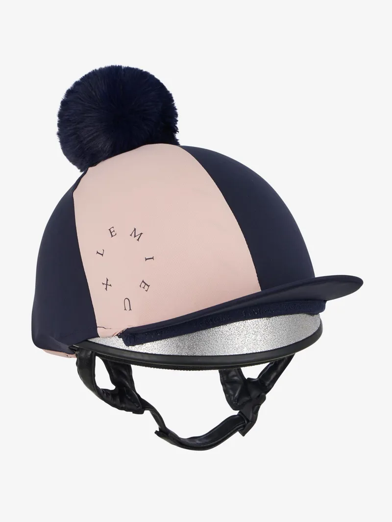 LeMieux Harlequin Hat Silk in Navy and Petal-1