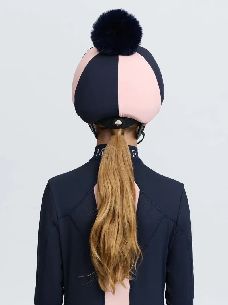 LeMieux Harlequin Hat Silk in Navy and Petal-3