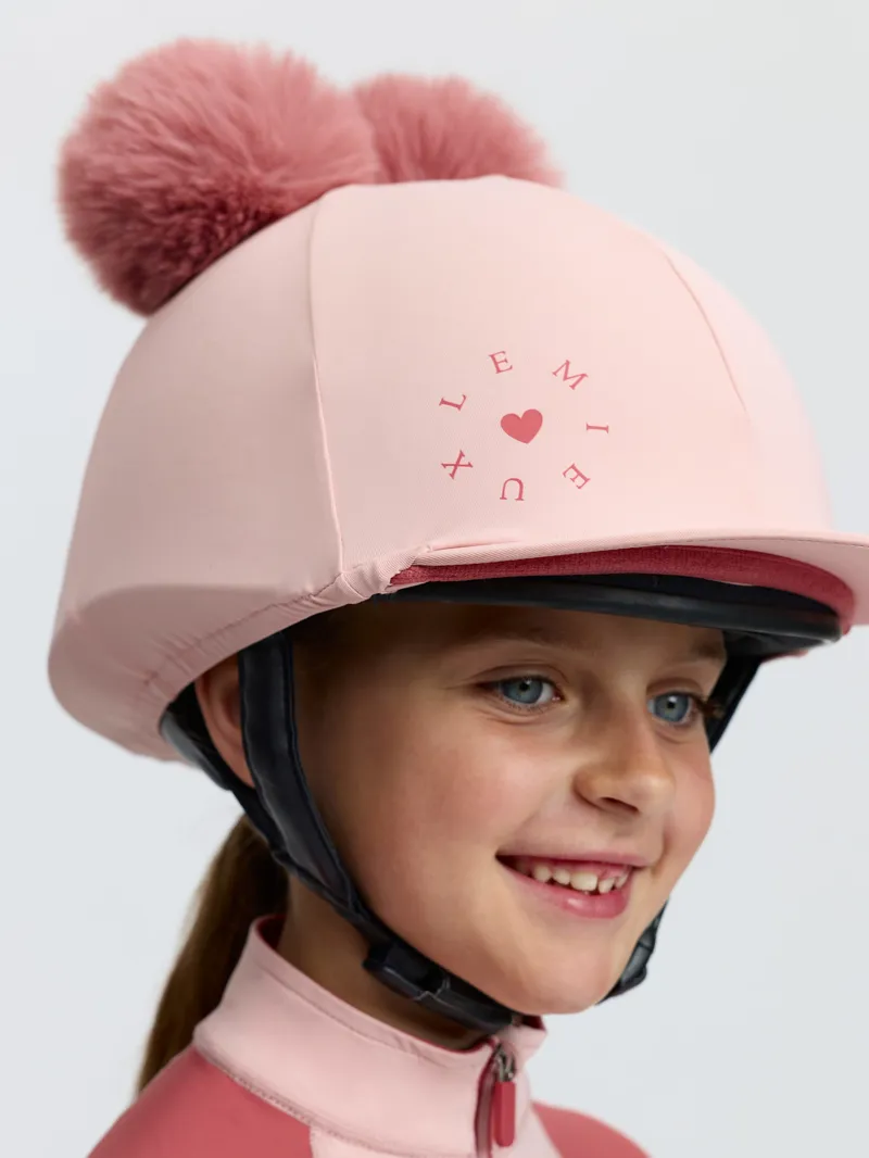 LeMieux Mini Double Pom Hat Silk in Petal-2