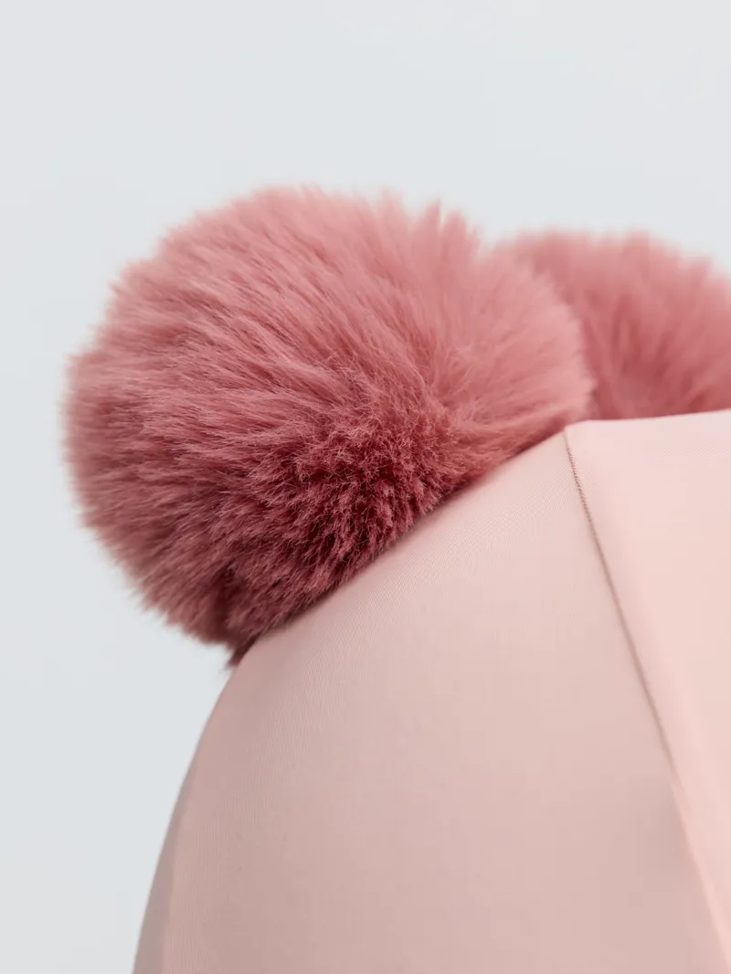 LeMieux Mini Double Pom Hat Silk in Petal-3