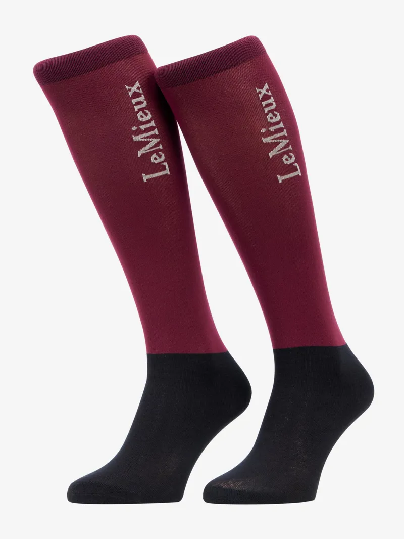LeMieux Competition Socks 2-Pack in Blackberry