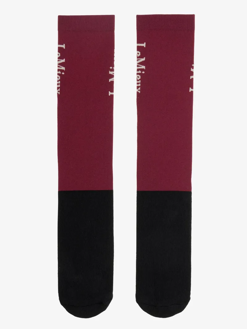LeMieux Competition Socks 2-Pack in Blackberry-1