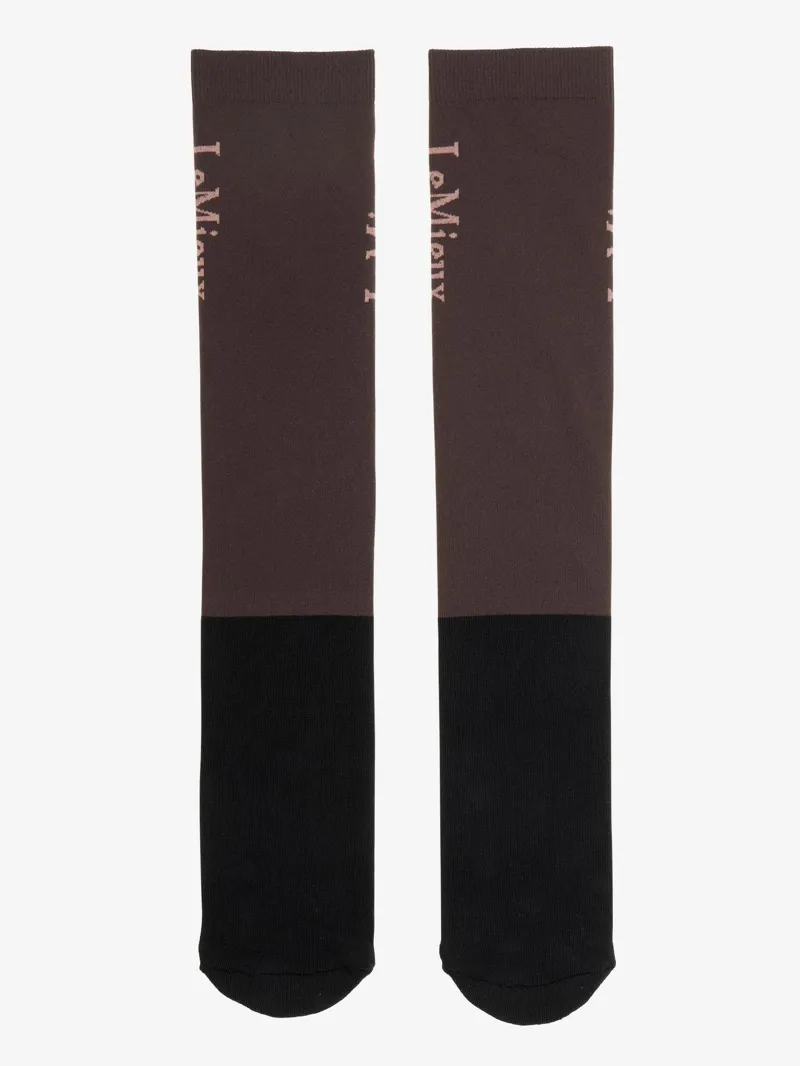 LeMieux Competition Socks 2-Pack in Cocoa-1