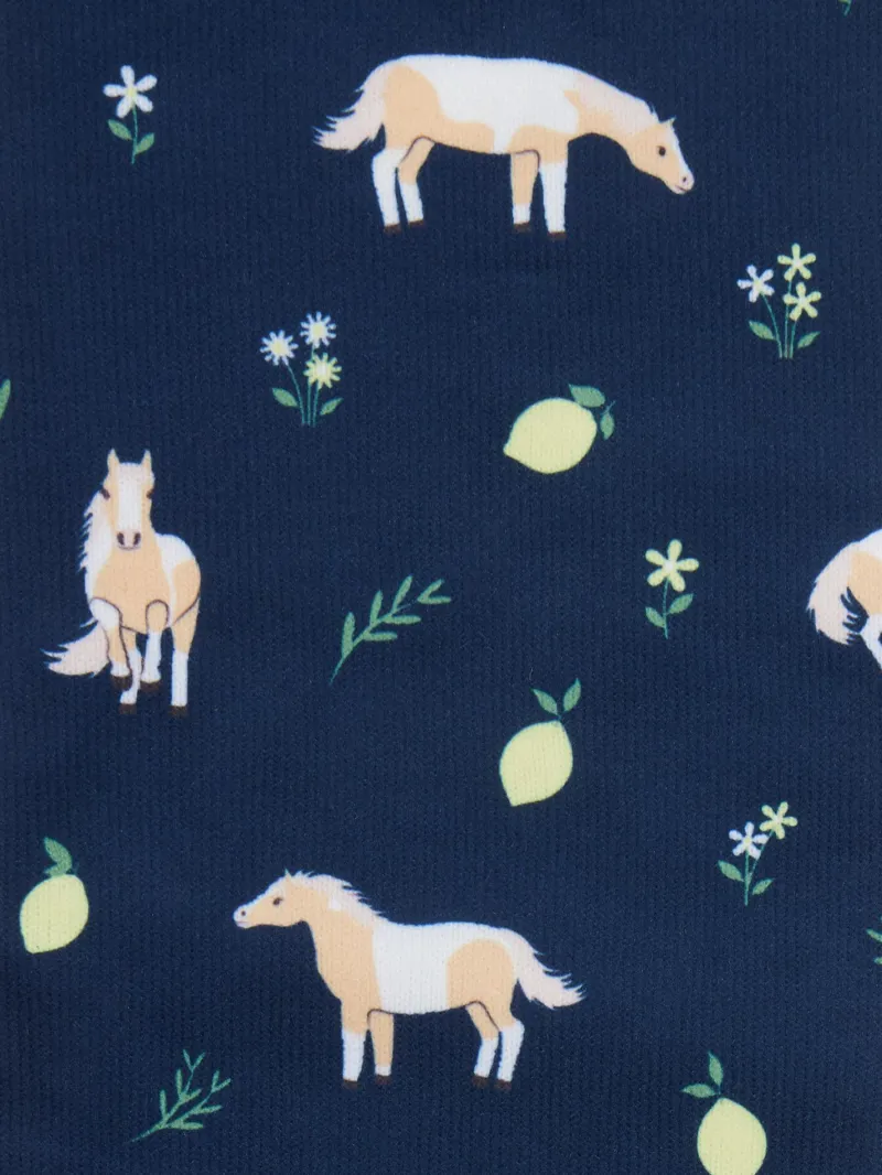 LeMieux Footsie Socks in Lemon Navy-2