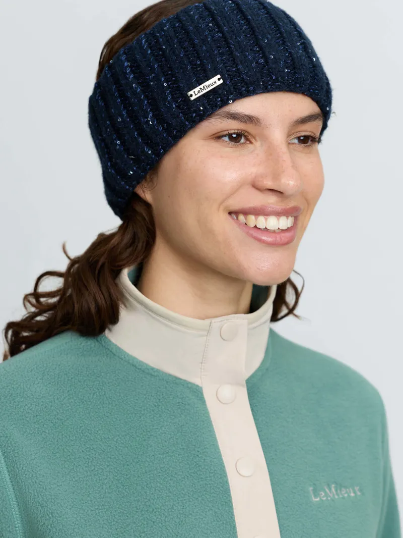 LeMieux Bernie Sequin Headband Navy-2