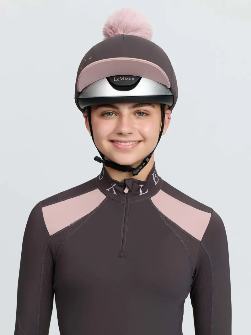  LeMieux Classique Pom Hat Silk in Cocoa-2