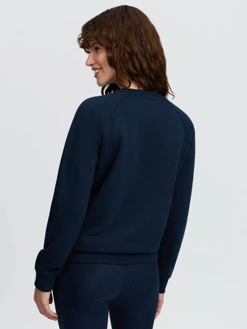 LeMieux Vida Varsity Crew Neck Sweat in Navy-2
